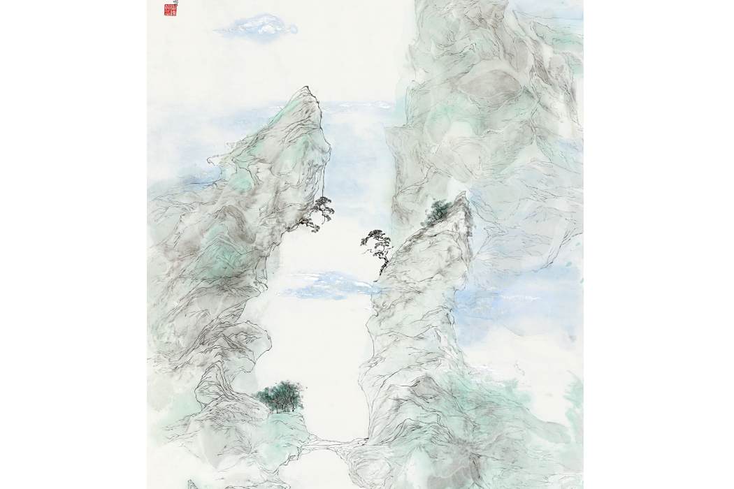 雲山(樂曉菊水墨畫作品) 雲山(樂曉菊水墨畫作品)