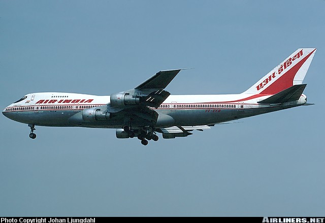 印度航空182號班機出事前照片