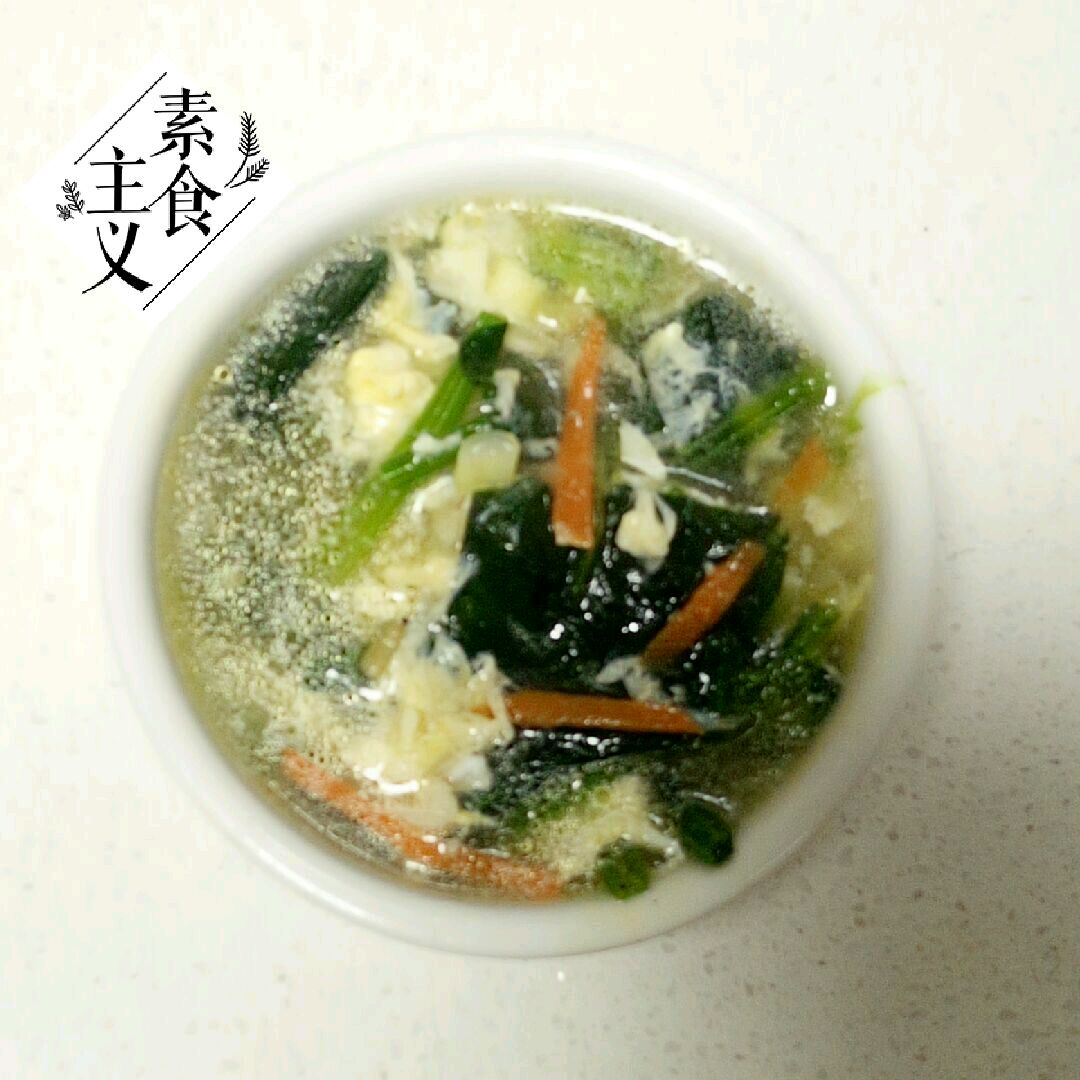 蝦米菠菜雞蛋湯
