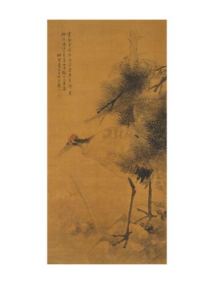 松鶴圖(王禮1875年創作的寫意花鳥畫) 松鶴圖(王禮1875年創作的寫意花鳥畫)