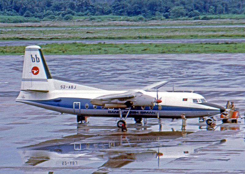孟加拉航空早期的fokker25客機