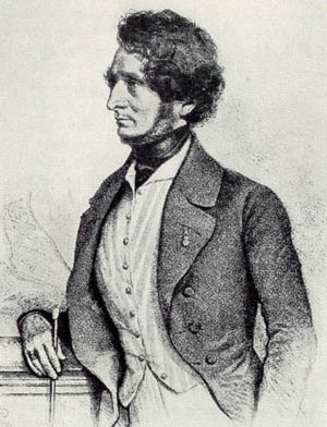 1845年42歲的柏遼茲畫像