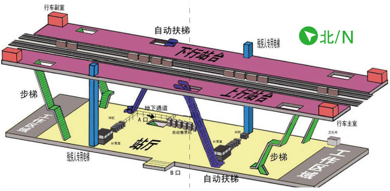 梨園站站內立體圖