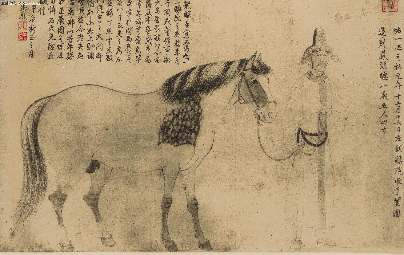 牧馬圖(北宋李公麟畫作)