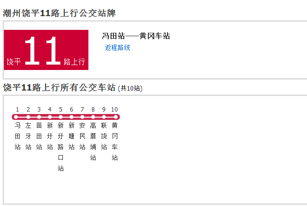 潮州公交饒平11路