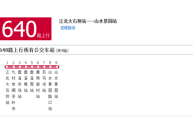 重慶公交640路 重慶公交640路