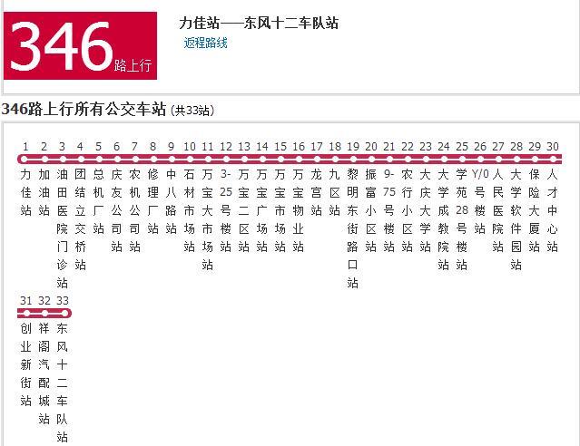 大慶公交346路 大慶公交346路