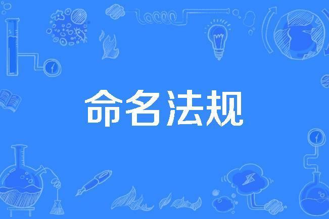 命名法規 命名法規