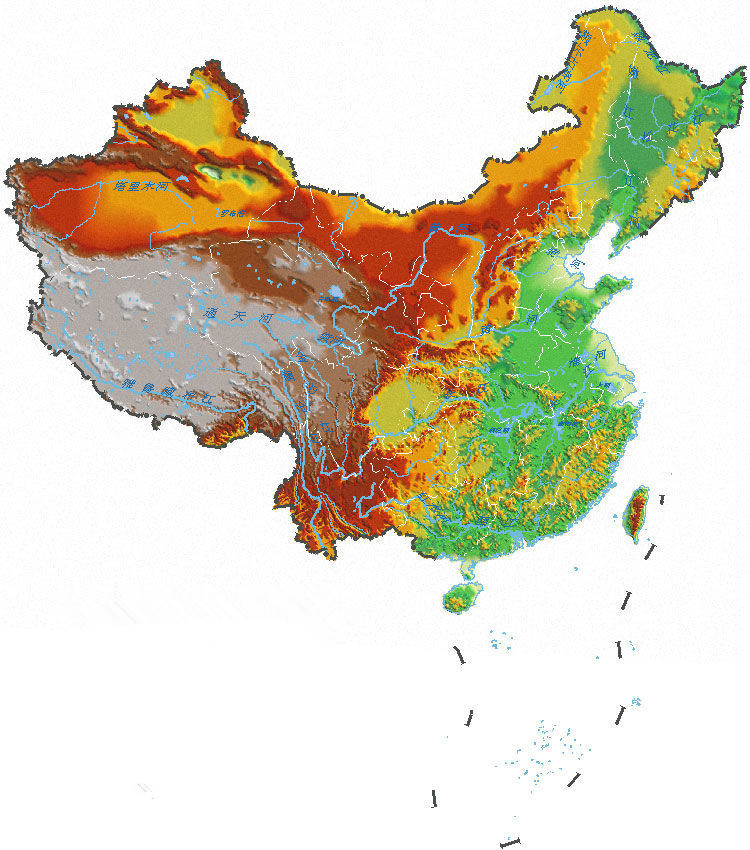 中華人民共和國地貌圖