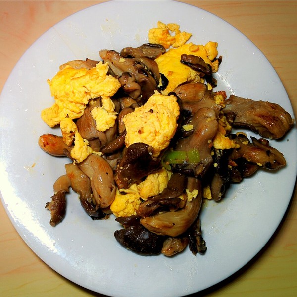 耳蘑菇炒雞蛋