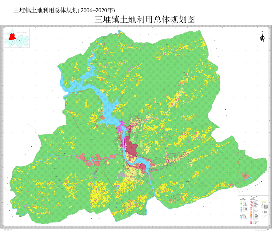三堆鎮行政區域暨土地利用規劃圖