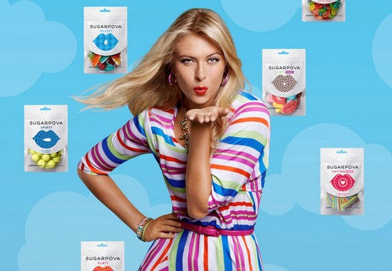 莎拉波娃為自己的糖果品牌Sugarpova代言。