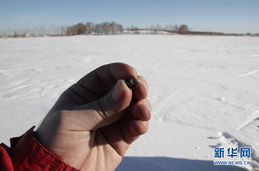 切巴爾庫利湖地區發現的隕石碎片