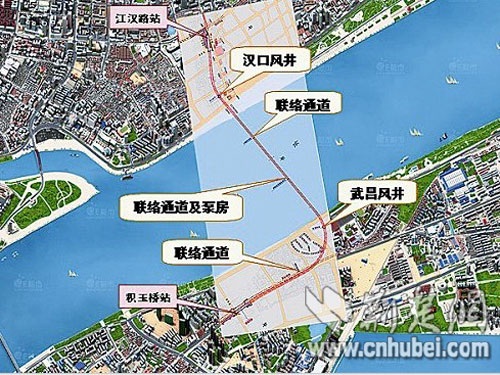 捷運2號線長江隧道示意圖