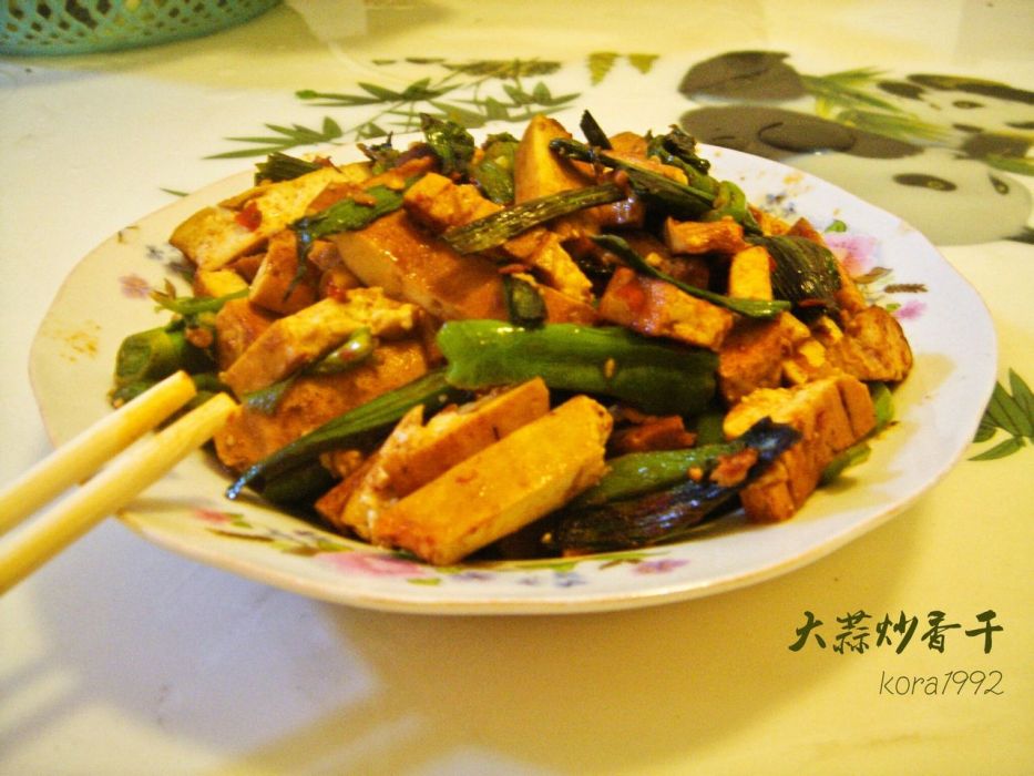 大蒜炒香乾 大蒜炒香乾