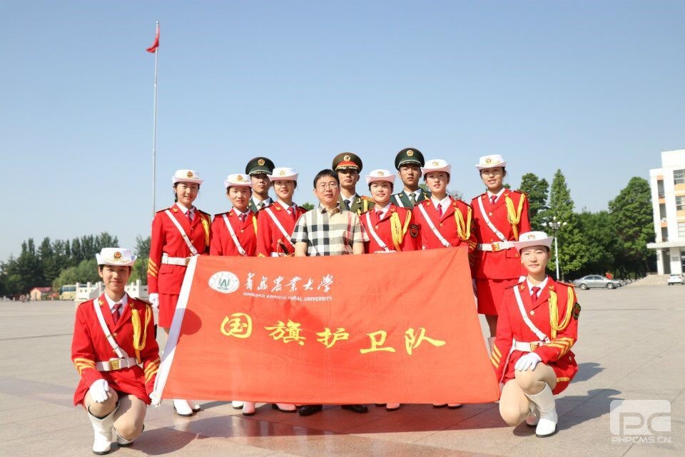 青島農業大學國旗護衛隊第十五屆團支部、隊部成員合影
