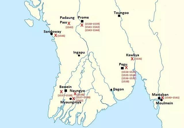 東吁王朝在緬甸南部的急速擴張