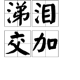 涕淚交加 涕淚交加