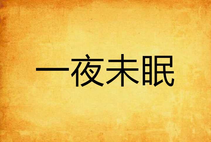 一夜未眠(小說) 一夜未眠(小說)