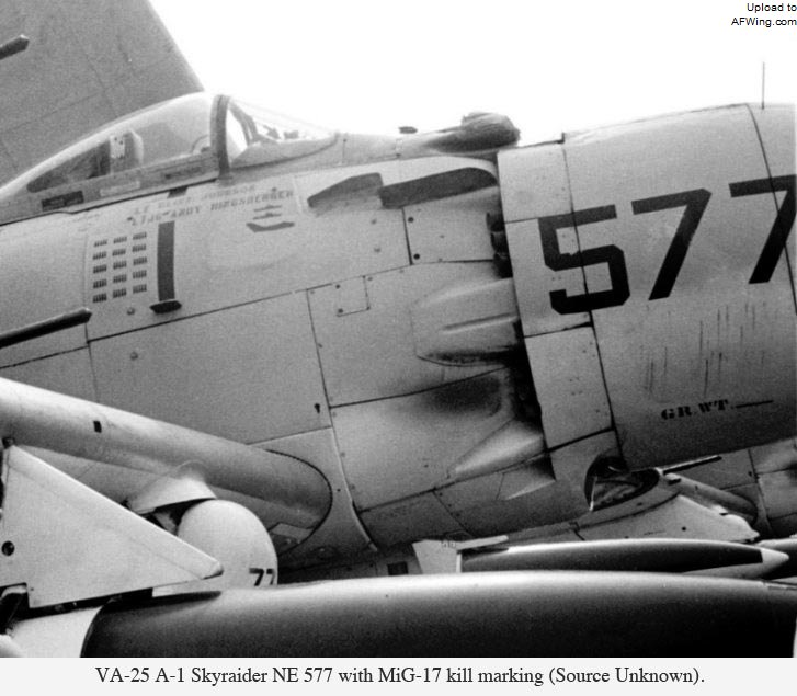577號擊落了米格17,首開越戰空戰記錄
