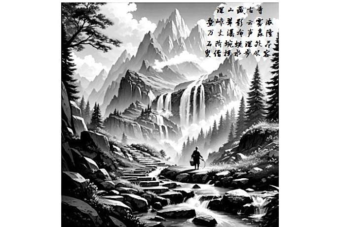 深山藏古寺(韋不悔創作的詩) 深山藏古寺(韋不悔創作的詩)