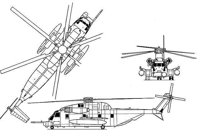 3view of MH-53J MH-53J三面圖