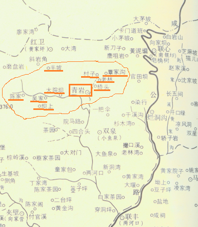 青岩村地圖
