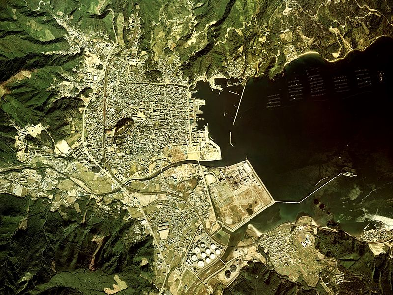 尾鷲市城市中心區航空圖（1976年）
