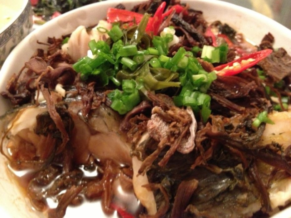 梅乾菜蒸魚 梅乾菜蒸魚