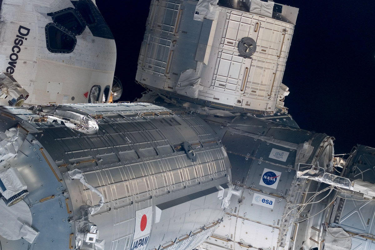 國際空間站，歐洲ESA，日本JAXA和美國NASA模組