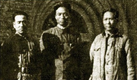 左起：林彪、林育英、毛澤東