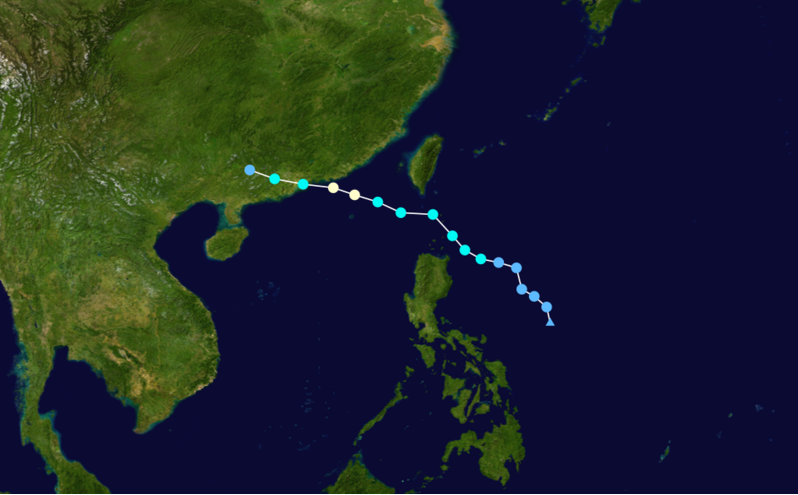 颱風莫拉菲 路徑圖