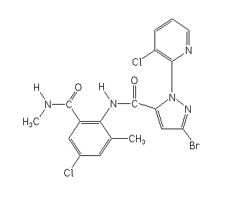 氯蟲苯甲醯胺結構式