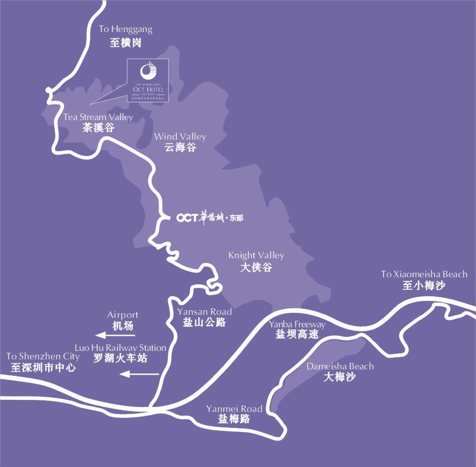 深圳茵特拉根瀑布酒店地圖圖片
