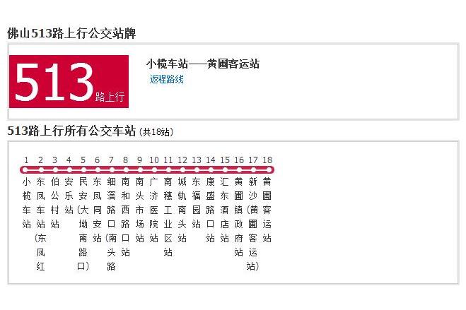 佛山公交513路 佛山公交513路
