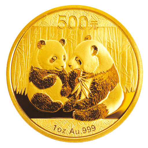 2009年熊貓金幣背面圖案