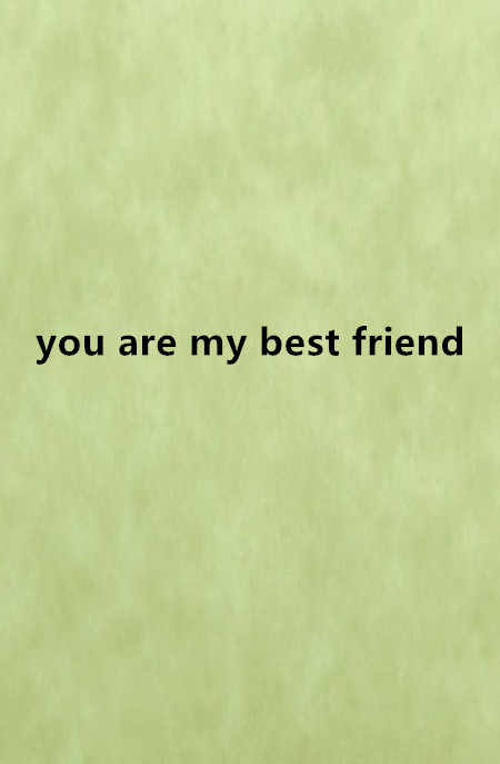 you are my best friend(網路小說)