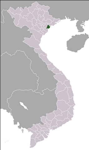 海防市在越南的位置圖