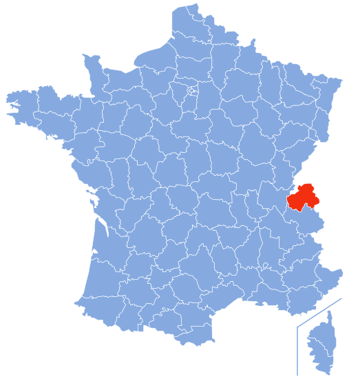 上薩瓦省在法國的位置