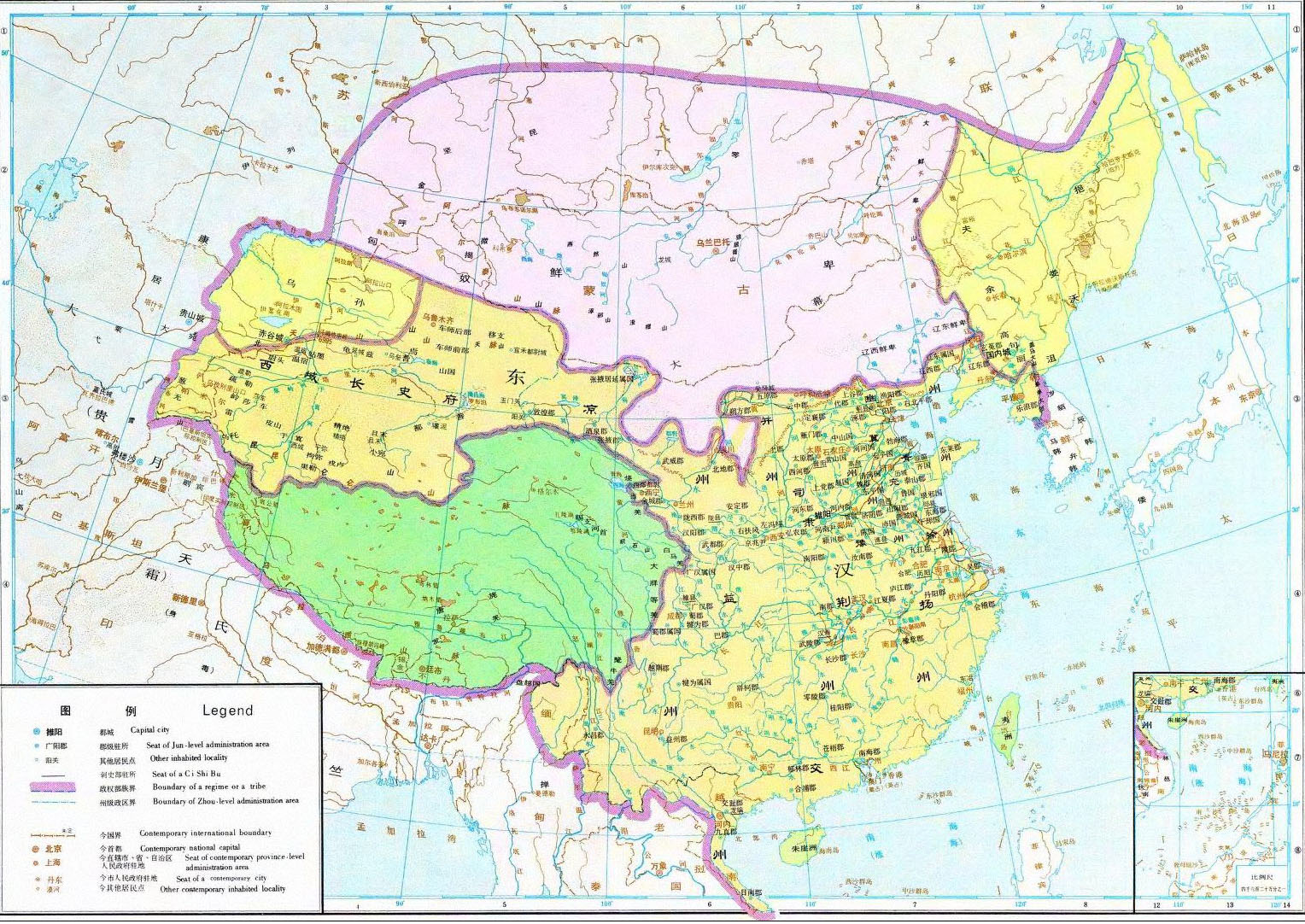 140年的東漢疆域