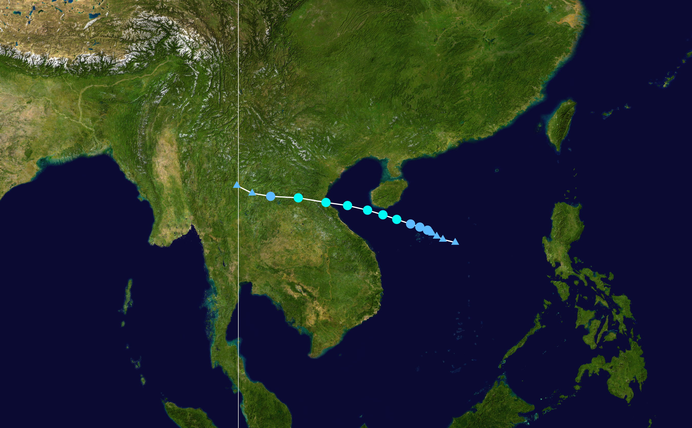 2017年第4號颱風“塔拉斯”路徑圖