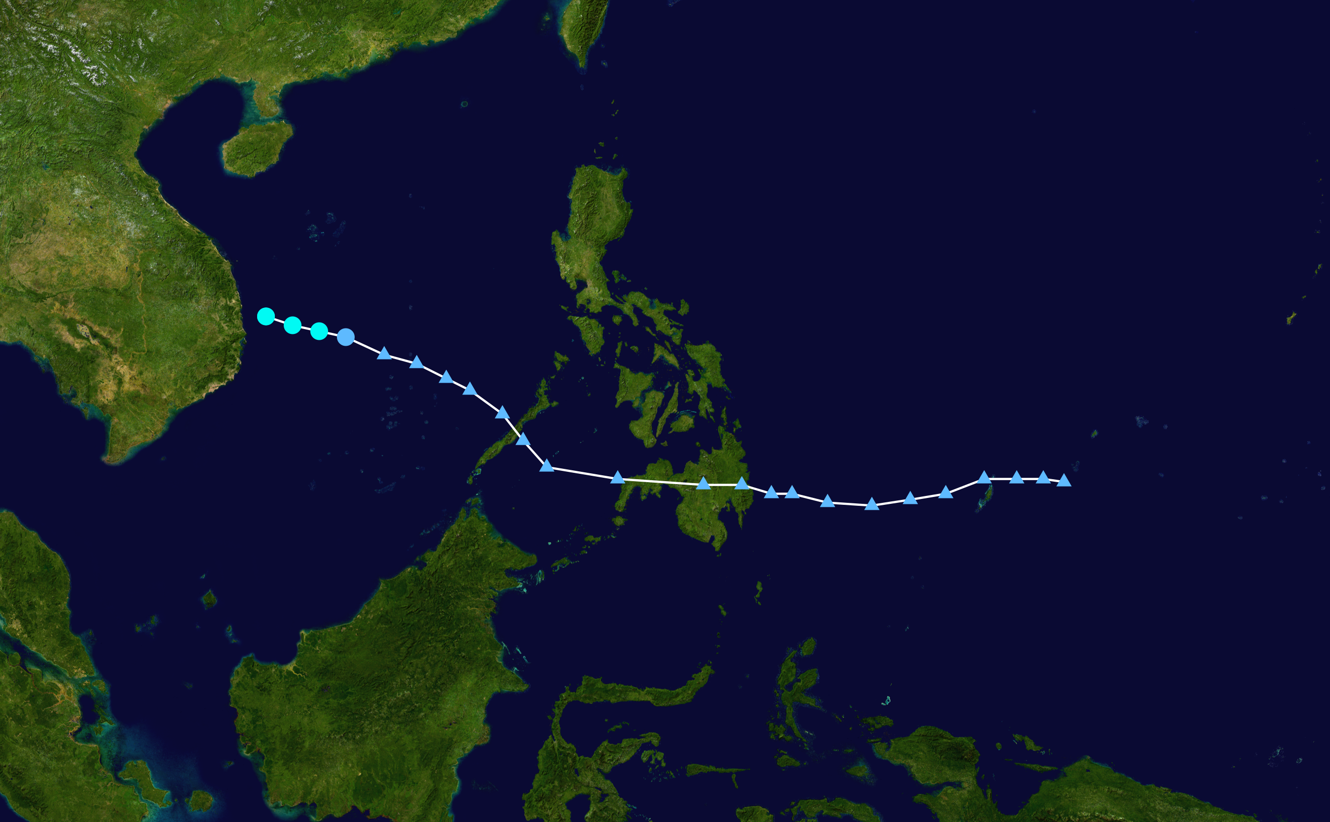 2019年第22號颱風“麥德姆”路徑圖