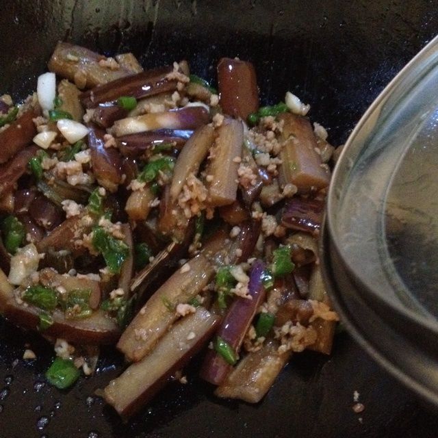 乾炒茄子 乾炒茄子