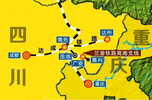 蘭渝鐵路南高支線線路圖