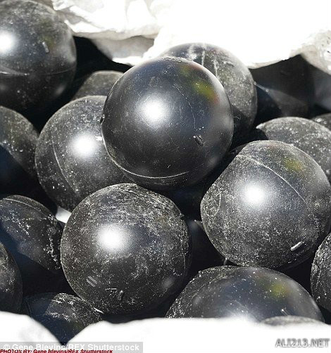 小黑球(塑膠製成的小黑球放置水中防止水的蒸發，起到保護水之源的一種新型的名詞)