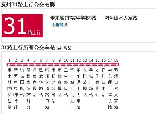 撫州公交31路 撫州公交31路