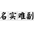 名實難副 名實難副