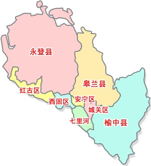 蘭州行政區劃圖