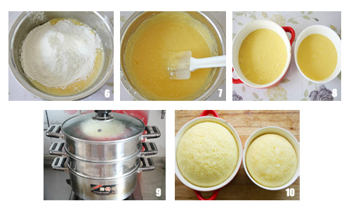 杏仁味蒸蛋糕製作流程