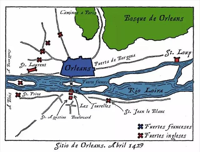 英軍圍困奧爾良的要塞分布